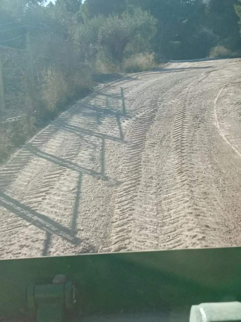 camino arreglado con trajilla